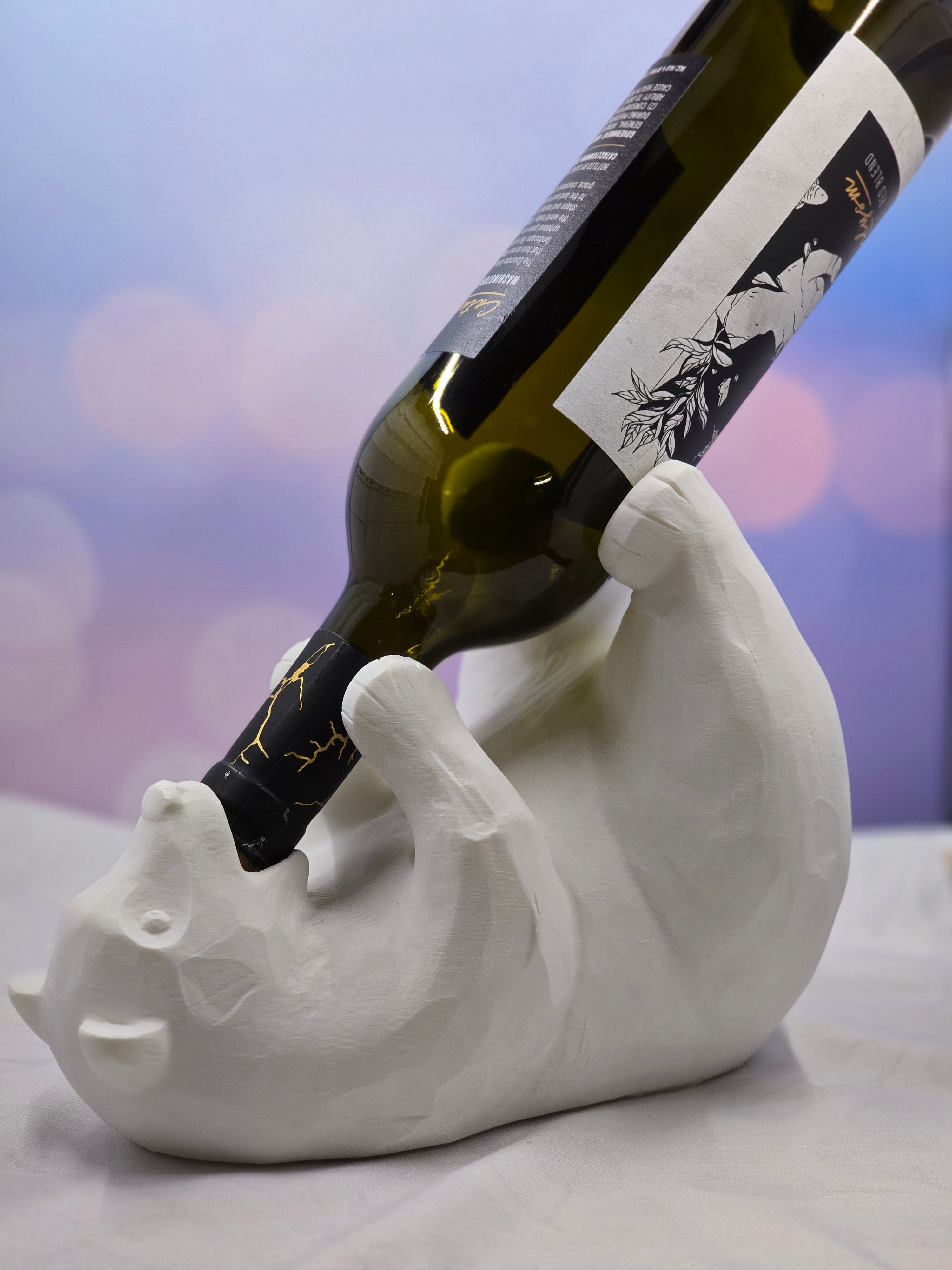 Drinking Bear Wine Holder