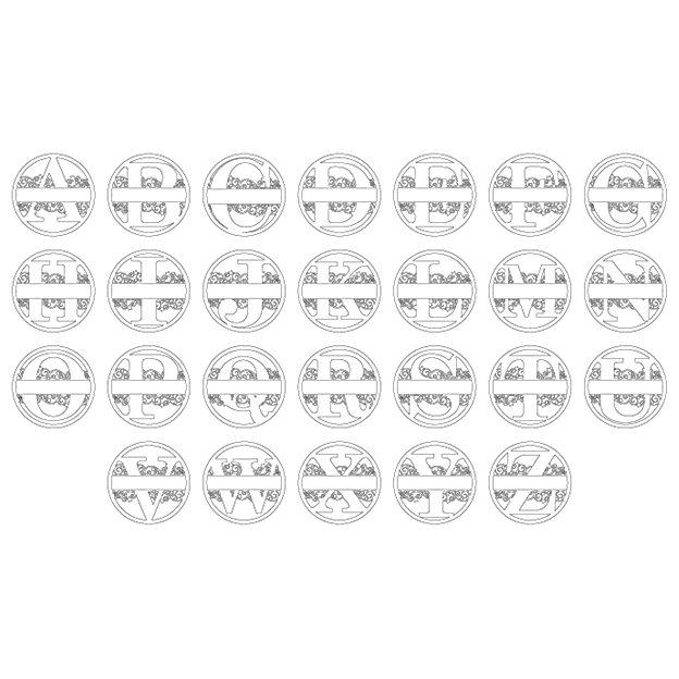 Personalized Slate Monogram Coasters Bold Font